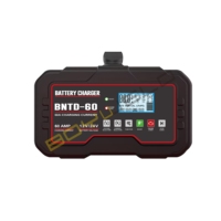Chargeur de batterie intelligent BNTD-60 Chargeur rapide 12V/24V pour batterie au plomb et au lithium avec fonction Boost et démarrage du moteur