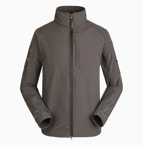 Chaqueta Ligera de Soft Shell para Hombre, Negra, con Cuello Alto y Cierre Frontal, Funcional para Deportes, Viajes y Trabajo - Product Image 4