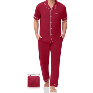 Ensembles de pyjama pour hommes sur mesure, de haute qualité, légers et confortables, vente en gros - Product Image 1