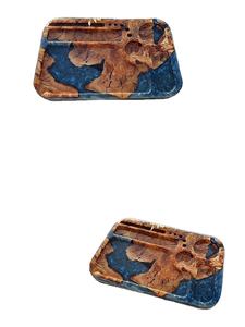 New Arrival Custom Color Logo Square Shape Epoxy Resin <b>Wood</b> Ashtray Modern Design Handmade Decorative Portable Indoor Outdoor - Product Image 3