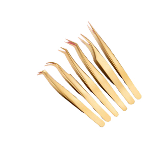 Pince à épiler professionnelle anti-magnétique pour cils, en acier inoxydable, pointe dentelée de précision, antistatique, longueur 10 mm pour cils - Product Image 1