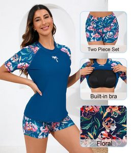 เสื้อแรชการ์ดสำหรับว่ายน้ำ ไซส์ใหญ่ ระบายอากาศได้ดี ป้องกันแสงแดด แขนเสื้อสำหรับผู้หญิง - Product Image 5