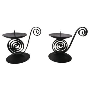 Ensemble de 2 nouveaux porte-bougies décoratifs en fer en spirale pour la décoration de la maison, pour centre de table, pour la décoration de chambre, pour l'éclairage - Product Image 2