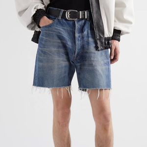 Shorts de Mezclilla Azul Clásico para Hombre, Tela Elástica Ligera, Ropa Casual de Verano, Cómodos para Uso Diario - Product Image 4