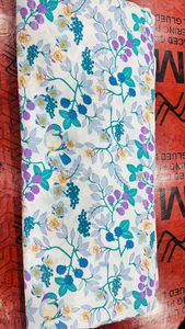 Tissu Popeline Coton Blanc Imprimé Floral Le Souvenirs, Biologique, Écologique, Absorbant l'humidité, Respirant, Léger, Peigné pour - Product Image 3