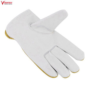 Gants de travail en cuir de vachette à double paume certifiés CE, résistants à la chaleur et aux coupures, pour la soudure et les travaux de construction - Product Image 2