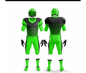 Maillot de football américain Pro Team personnalisé avec nom et numéro |   Ensemble de football avec maillot et pantalon |   Polyester respirant - Product Image 3