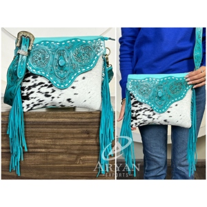 Bolso Bandolera de Cuero Genuino con Flecos, Diseño Exclusivo 2026, Hecho a Mano, para Mujer, Venta al por Mayor, Expo de Marzo - Product Image 1