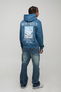 เสื้อฮู้ดดี้ผู้ชายผ้าฟลีซเนื้อนุ่มคุณภาพสูง 380 กรัม ไม่มีเชือก ทรงหลวม ไหล่ตก สำหรับฤดูหนาว ผลิตจากผ้าฝ้าย เป็นมิตรกับสิ่งแวดล้อม กันลม ขายส่ง - Product Image 6