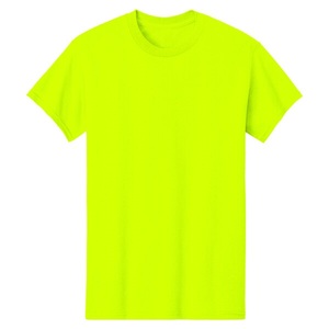 T-shirt col montant oversize 100 % coton brodé anti-boulochage, épaules tombantes, couleur vert sécurité personnalisable, avec lettrage formel – Collection 2025 - Product Image 2