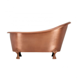 Bañera de cobre forjado a mano con doble deslizamiento, bañera de cobre macizo con acabado de pátina antigua y diseño de león para hoteles y baños domésticos. - Product Image 6