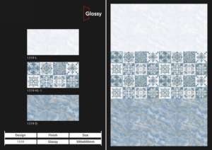 Azulejos de Pared de Cerámica Brillante de Lujo de Diseño, 300x600 mm, 12x24 Pulgadas, Opción Decorativa para Paredes Interiores de Baños y Cocinas Modernas - Product Image 4