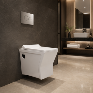 WC monobloc en céramique OPERA MODERN avec siphon en P, chasse d'eau Cyclone, garantie 5 ans, nettoyage facile, à poser au sol, pour VILLA, HÔTEL, APPARTEMENT - Product Image 6