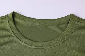 Camiseta Verde para Hombre, de Algodón, Manga Corta, Cuello Redondo, Corte Regular, Informal, Deportiva, Lisa - Product Image 4
