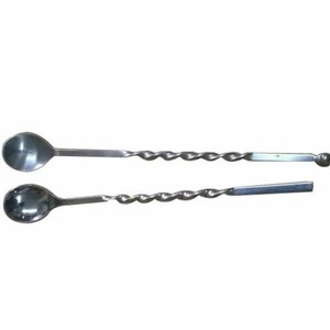 Cuillère à cocktail de luxe à manche torsadé, en acier inoxydable de qualité supérieure, agitateur de boissons, accessoire de bar moderne - Product Image 1
