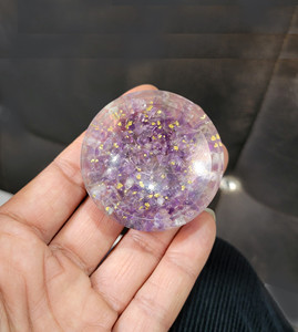 Soporte de esfera de orgonita de la mejor calidad al por mayor con virutas de piedras preciosas naturales copos de cobre latón soporte de bola de orgonita de bobina de cristal - Product Image 2