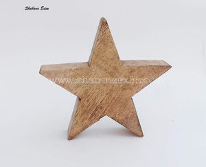 Décorations de Noël 2024 Étoile en bois Décoration de table pour la maison Décorations de Noël en bois durables d'Inde - Product Image 6