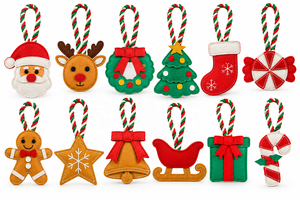 Juguete Masticable de Gamuza con Lazo Navideño Horsekraft para Perros y Gatos - Limpieza Dental, Entrenamiento, Regalos Ecuestres Festivos, Juguetes al por Mayor - Product Image 2