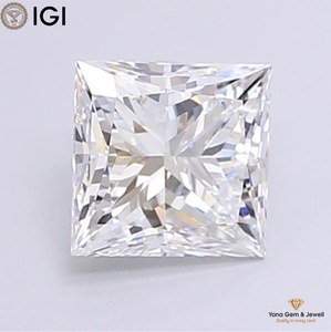 Diamant de laboratoire CVD taille princesse de 3,51 carats, couleur D, clarté VVS1, avec certificat IGI, centre personnalisable - Product Image 1