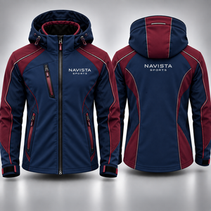 เสื้อแจ็คเก็ต NAVISTA SPORTS แบบมีฮู้ดสำหรับทุกเพศ ผ้า softshell กันน้ำ กันลม บุขนแกะ เหมาะสำหรับกิจกรรมกลางแจ้ง เดินป่า และทำงาน - Product Image 4