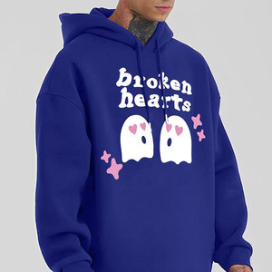 Sweat à capuche décontracté surdimensionné pour homme avec logo personnalisé, en molleton uni, broderie en coton, tricoté, séchage rapide, doublé, vierge - Product Image 5