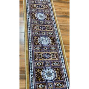 Alfombra Moderna Minimalista de Poliéster Tejida a Mano de 2.5x5 Pies, con Diseño de Medallón, Base de Goma, Suave, Duradera y Lavable - Product Image 1