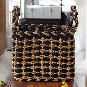 ตะกร้าหญ้าทะเลสไตล์โบฮีเมียน ตะกร้าเก็บของตกแต่ง ทำด้วยมือ ขายส่ง เป็นมิตรกับสิ่งแวดล้อม ผลิตในเวียดนาม - Product Image 3