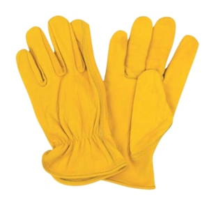 Cowhide Grain Leather <b>Driver</b> <b>Gloves</b> Canvas Safety Working <b>Gloves</b> Industrial Work Hand Arm Protection Comfortable Driving - Product Image 1