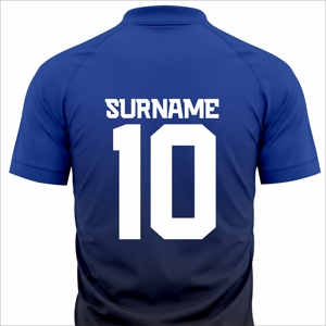 Ensemble de maillots de football personnalisés pour hommes, bleu, col en V, manches courtes, polyester respirant, uniforme d'équipe, impression sublimée, taille adulte - Product Image 5