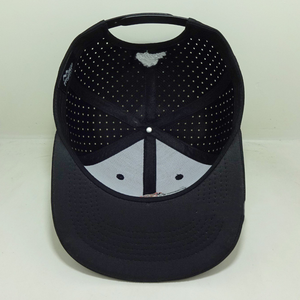 Wholesale Custom Logo 5 Panel Laser Cut Perforated Golf Hat Embroidered <b>Flat</b> Brim Golf <b>Cap</b> High Quality Premium <b>Cap</b> For <b>Men</b> And - Product Image 3