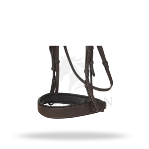 Brida de caza plana de tamaño completo para equitación inglesa, para uso en competiciones de caza. - Product Image 3