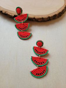 Pendientes coloridos hechos a mano con cuentas, pendientes bordados con cuentas de semillas para mujer, joyería de moda al mejor precio - Product Image 2