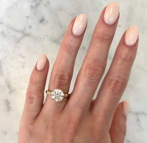 Anillo de compromiso de diamante cultivado en laboratorio, oro macizo de 14k, corte redondo de 2.20mm de ancho, solitario, joyería fina, aniversario, bandas estriadas, venta al por mayor - Product Image 4