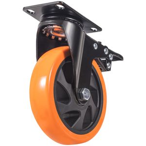 Set di 4 Ruote Girevoli di Sicurezza A/B con Blocco, Capacità di Carico 450 Libbre, PVC Silenzioso, Personalizzabile, 200mm OEM - Product Image 5