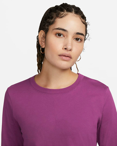 Cotton Crew Neck <b>Long</b> Sleeve Top Soft Fabric Comfortable <b>Fit</b> Casual Everyday Wear OEM Wholesale Custom Women <b>Long</b> Sleeve <b>T</b> <b>Shirt</b> - Product Image 5