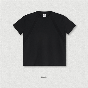 Camiseta Deportiva de Cuello Redondo de Alta Calidad, Secado Rápido, Transpirable, Estilo Vintage, Color Sólido, Moda Americana, Diseño Desestructurado, Talla Grande, para Gimnasio, Verano - Product Image 4