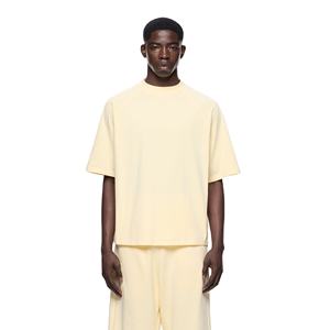 Boxy เสื้อยืดสำหรับผู้ชาย, เสื้อยืดผ้าฝ้าย100% 240 GSM คอกลมปล่อยไหล่ตกเสื้อยืดสตรีทไซส์ใหญ่พิเศษโลโก้ออกแบบได้ตามต้องการ - Product Image 1