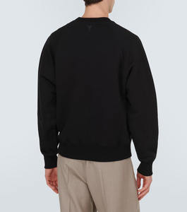 Sudadera de Cuello Redondo Negra Premium para Hombre OEM con Logotipo Bordado - Sudadera Informal y Cómoda - Product Image 4