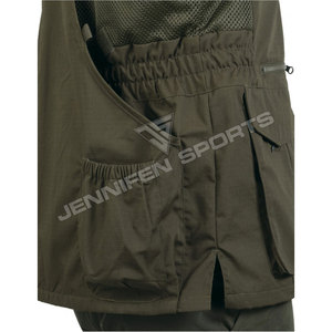 เสื้อกั๊กผ้าแคนวาสคุณภาพสูงสำหรับผู้ชาย ปรับแต่งได้ 100% ผ้าฝ้าย เหมาะสำหรับการล่าสัตว์และกิจกรรมกลางแจ้ง มีกระเป๋าหลายช่อง - Product Image 3