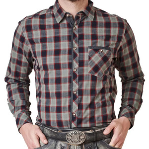 Chemise à carreaux boutonnée pour homme, en coton respirant, chemise décontractée de bureau, fabricant OEM, marque privée - Product Image 1