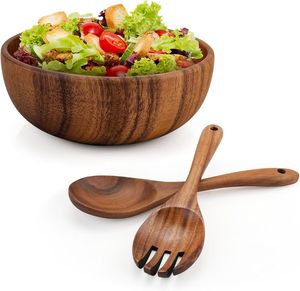 Tazón para Servir de Madera Quemada, Diseño Rústico Hecho a Mano, Tazón Profundo para Ensaladas, para Cocina, Comedor, Uso con Alimentos, Acabado Natural Ecológico - Product Image 4