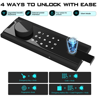 Caja Fuerte con Ranura para Depósitos, Resistente, Anti-robo, Metálica, con Cerradura Digital de Huella Dactilar, Contraseña y Llave, para Depósito de Efectivo, Hogar, Oficina, Hotel