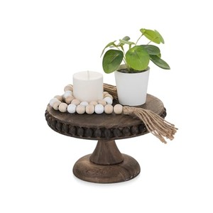 Base Redonda de Madera de Teca para Tartas - Soporte de Exhibición de Lujo Hecho a Mano al por Mayor - Product Image 2