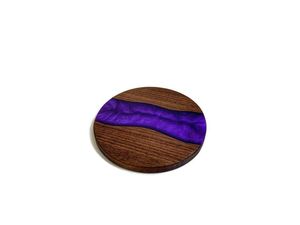 Sous-verre rond de luxe en résine - Non toxique et écologique - Product Image 4