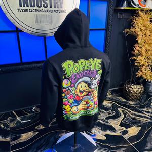 Sudadera con capucha de algodón para hombre de marca premium con logo estampado DTF, cremallera, efecto lavado, desgastado, vintage, rasgado, estilo urbano con cuentas - Product Image 6