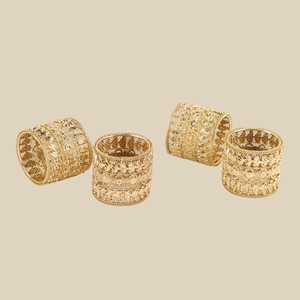 Anillo de Servilleta de Metal Premium, Decoración Refinada para Comedor, Hostelería, Recepción, Banquete, Colección de Accesorios Decorativos - Product Image 1