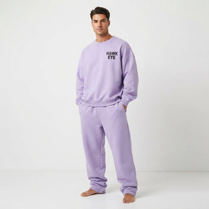 Conjunto Deportivo Personalizado al por Mayor de Alta Calidad, Dos Piezas, Sudadera Holgada con Hombros Caídos y Pantalones Jogger, Felpa de Algodón Grueso - Product Image 4
