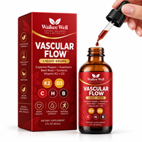 Gouttes Naturelles à Base de Plantes pour la Circulation Sanguine : Cayenne, Curcuma, Aubépine, Betterave, K2, D3 – Santé Cardiaque, Énergie, Métabolisme – Pour Adultes, Compatible Végétalien
