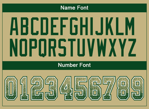 Custom Unisex Gold Green American Football Jersey V-Neck Short Sleeve Mesh Sublimated Print Team <b>Name</b> Number Fitted Moisture - Product Image 6