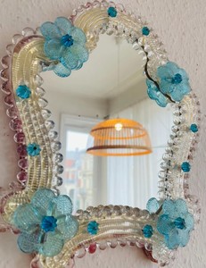 Espejo de Cristal de Murano Veneciano Vintage - Product Image 3